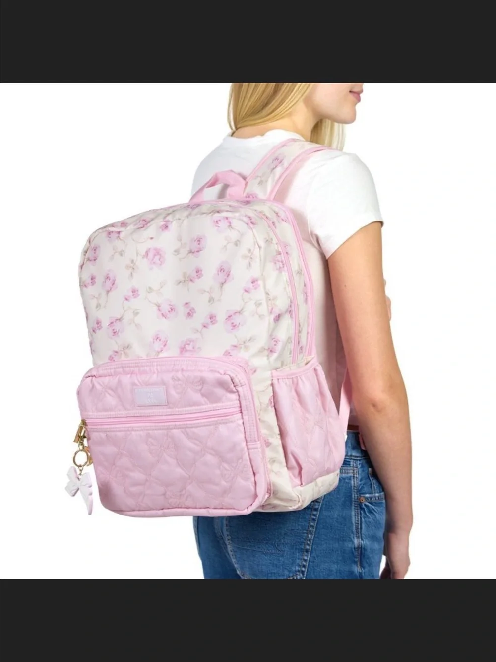 LoveShackFancy x Target - Yoobi Ribbon Rosa Backpack Sterling Dusk